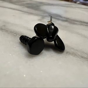 🔩 Black Wing nut & Bolt Earrings